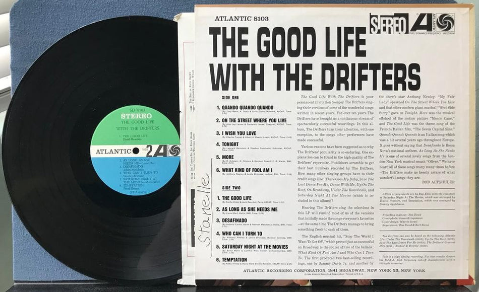 THE GOOD LIFE WITH THE DRIFTERS~ORIG 1965 ATLANTIC STEREO 1st PRESS LP~POP~SOUL