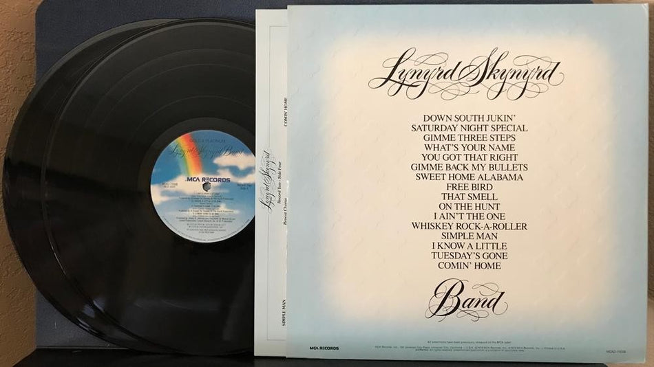 LYNRYRD SKYNYRD GOLD PLATINUM~VG++ 1980 BLUE SKY LBL RE 2-LP~INNERS~EMBOSSED CVR