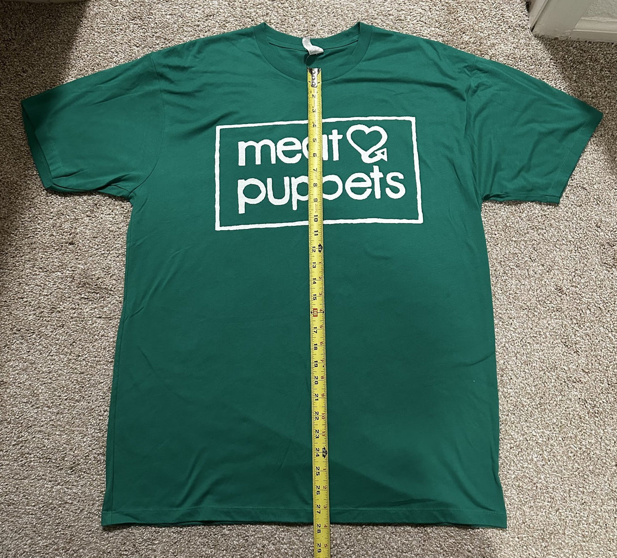 MEAT PUPPETS BAND T-SHIRT~GREEN LOGO~1980s~ORIGINAL~XL~STARTEE TAG~RARE~VINTAGE