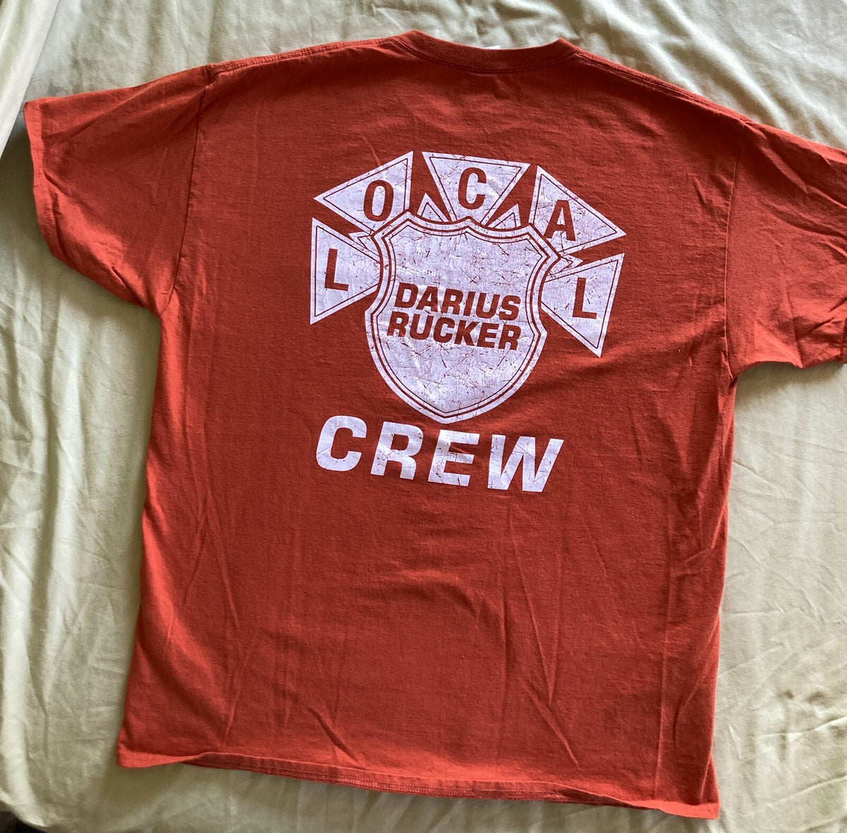 DARIUS RUCKER LOCAL CREW TOUR SHIRT~2016 PHX~2-SIDED~BURNT ORANGE~XL~HOOTIE~CNTY
