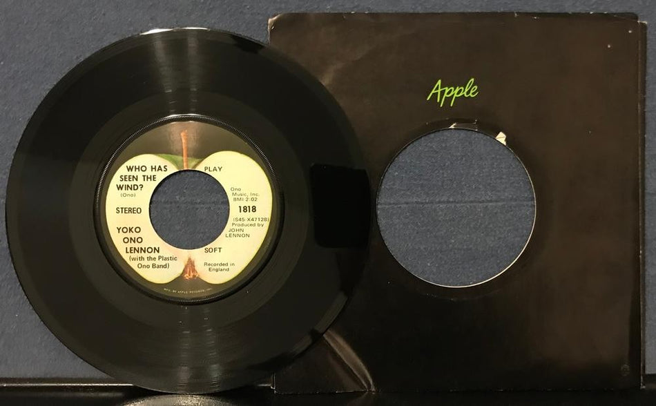 PLASTIC ONO BAND~INSTANT KARMA WE ALL SHINE ON~NM 1970 APPLE 7-INCH SNGL~LENNON