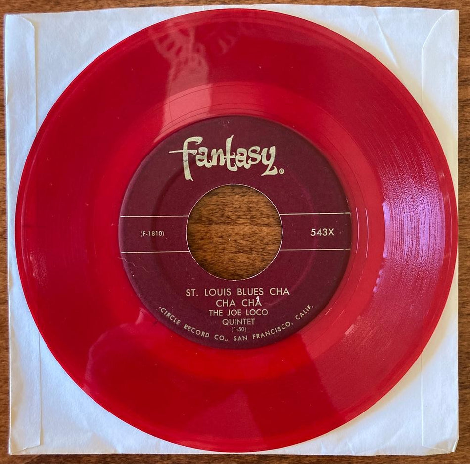 JOE LOCO QUINTET~ST LOUIS BLUES CHA CHA CHA~1959 FANTASY RED WAX 7-INCH 45~MAMBO