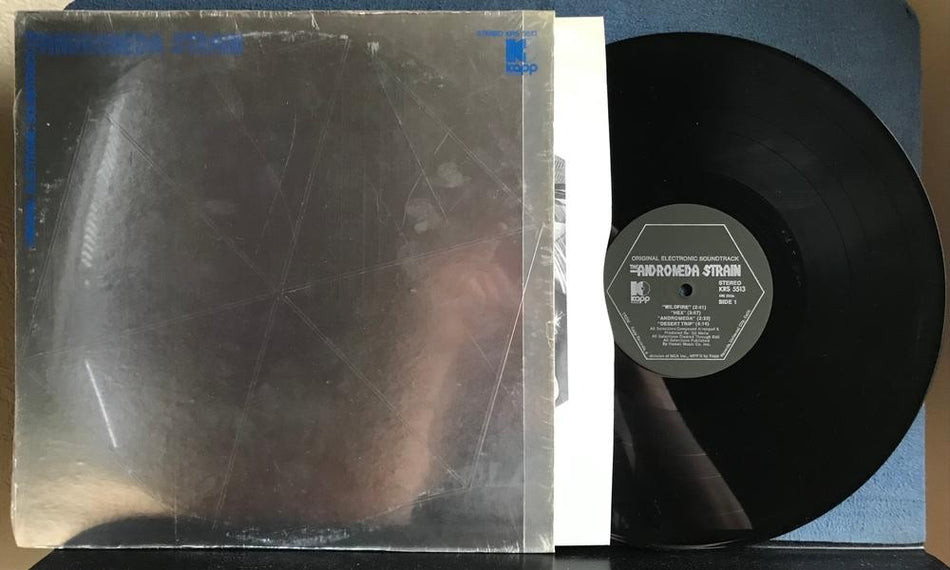 ANDROMEDA STRAIN OST SOUNDTRACK~GIL MELLE~1971 KAPP LP~SHRINK~INNER SLV~ABSTRACT
