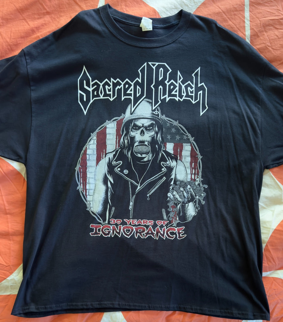 UNWORN 2017 SACRED REICH 30 YEARS OF IGNORANCE US TOUR SHIRT~3XL~PHOENIX~THRASH