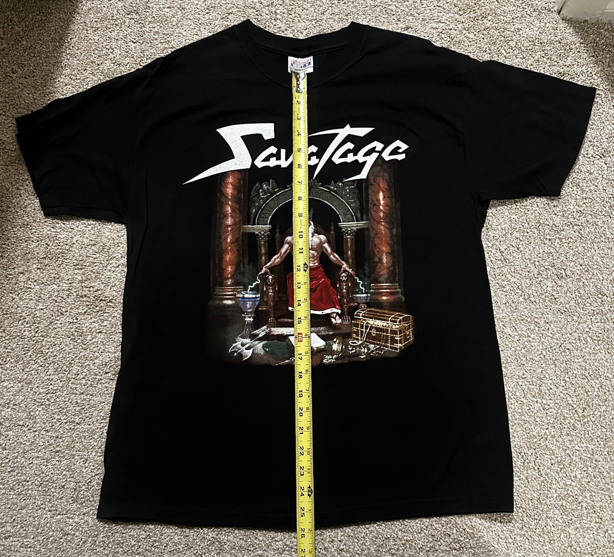 SAVATAGE CONCERT T-SHIRT~MADNESS REIGNS~SUMMER 2001 TOUR~LARGE~LG~BLACK~EXC COND