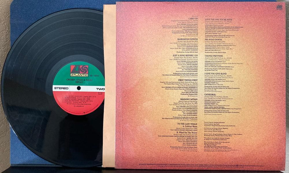 CROSBY STILLS NASH REPLAY~NM- 1980 MONARCH 1st PRESS LP~SHRINK~NO NEIL YOUNG
