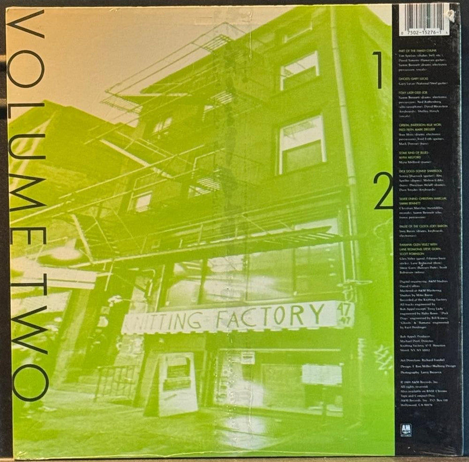 LIVE AT THE KNITTING FACTORY VOLUME TWO~SEALED 1989 JAZZ LP~GARY LUCAS~SHARROCK+