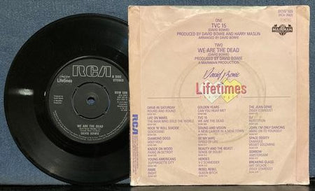 DAVID BOWIE TVC 15~1983 UK ONLY LIFETIMES SERIES 7' 45 RPM PIC SLV SNGL RE~GLAM 
