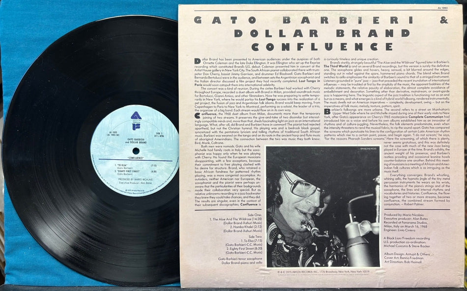 GATO BARBIERI AND DOLLAR BRAND CONFLUENCE-1975 ARISTA RE LP-FREE JAZZ~CAPE JAZZ