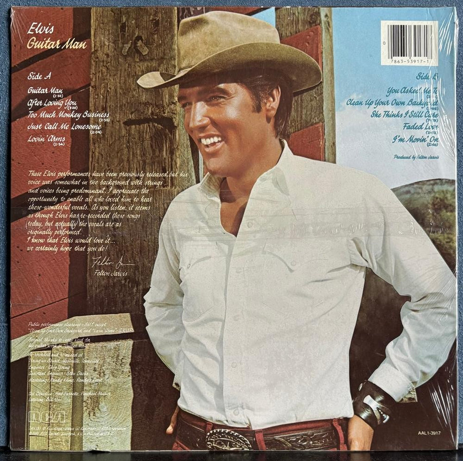 ELVIS PRESLEY GUITAR MAN~SEALED ORIG 1981 RCA VICTOR LP~AAL1-3917~LOVIN' ARMS