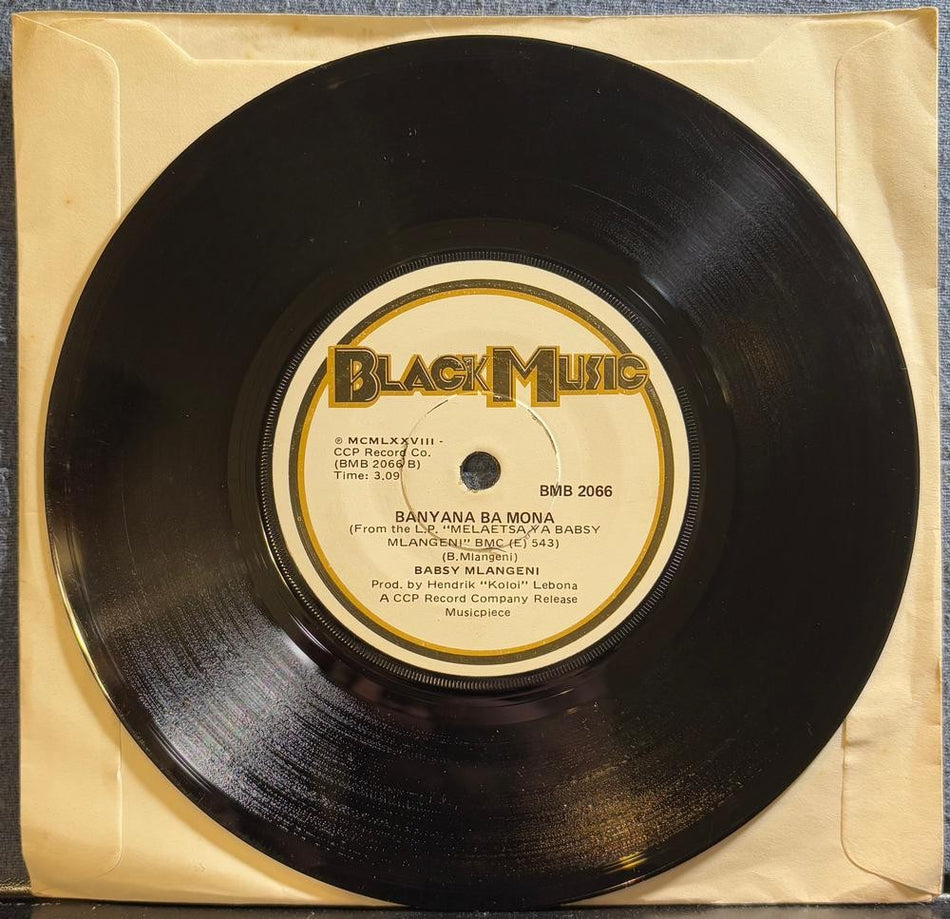 SOUTH AFRICA 45~BABSY MLANGENI~MAPULE / BANYANA BA MONA~BLACK MUSIC 7 w/SLV~HEAR