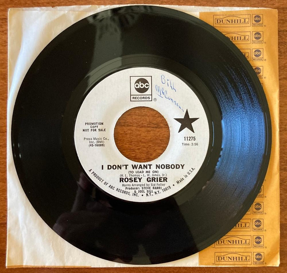 ROSEY GRIER~I DONT WANT NOBODY / RAT RACE~NM- 1970 WHITE LABEL PROMO 7" SINGLE