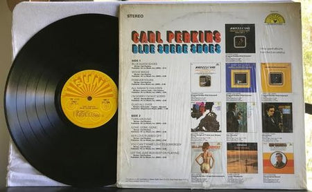 CARL PERKINS BLUE SUEDE SHOES~ORIG 1969 SUN LP~SHRINK~NASHVILLE~JOHNNY CASH