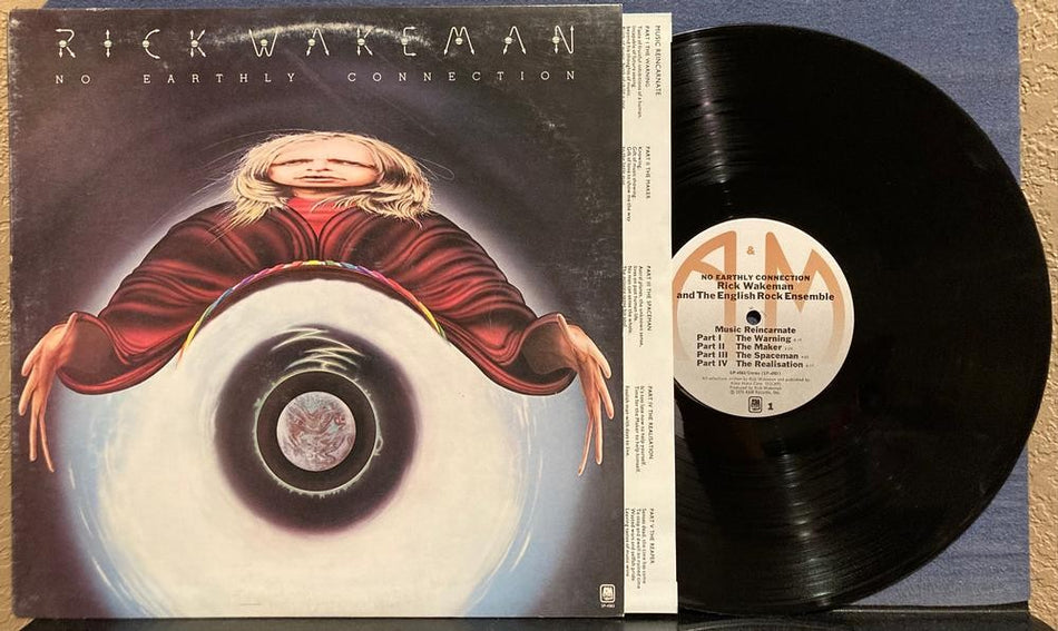 RICK WAKEMAN NO EARTHLY CONNECTION~1976 FIRST PRESS LP~INNER SLV~SYMPHONIC PROG