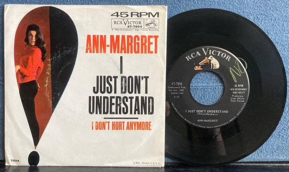 ANN MARGRET~I JUST DON'T UNDERSTAND~VG++ 1961 RCA ROCKAWAY 7" 45 PICTURE SLV