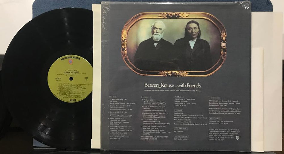 BEAVER AND KRAUSE ALL GOOD MEN~1972 WARNER BROS 1st PRESS LP w/SHRINK~INSERTS