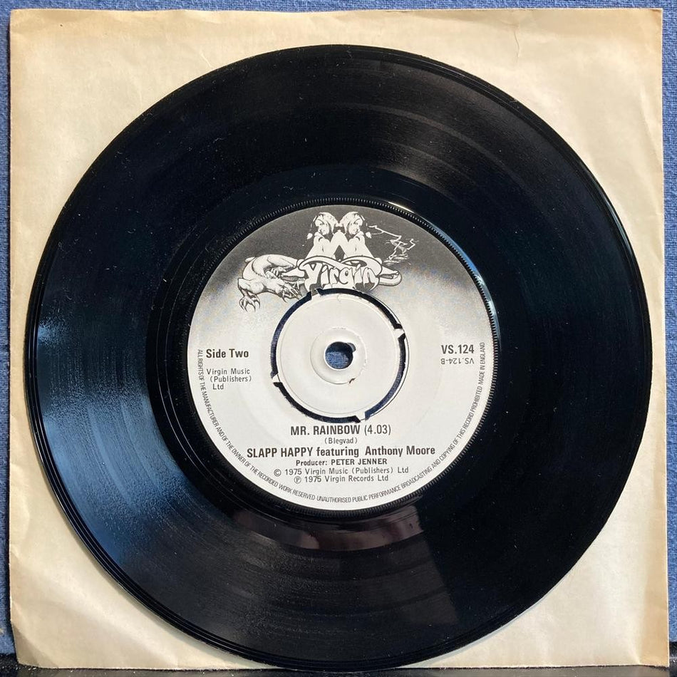 SLAPP HAPPY~ANTHONY MOORE~JOHNNY'S DEAD / MR RAINBOW~NM 1975 VIRGIN UK 7-INCH 45