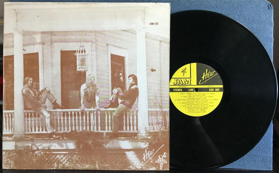 H.E.W. LIVE~1972 JAM RECORDS PRIVATE LBL TEXAS RURAL PSYCH ROCK LP~LYRIC INSERT
