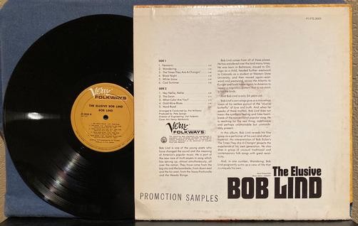 THE ELUSIVE BOB LIND~NM 1966 VERVE FOLKWAYS GOLD LABEL MONO PROMO LP~FOLK ROCK