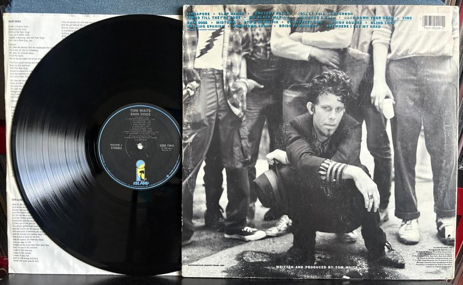 TOM WAITS RAIN DOGS~VG+ OG 1985 ISLAND SRC SPECIALTY 1st PRESS LP w/INNER SLEEVE