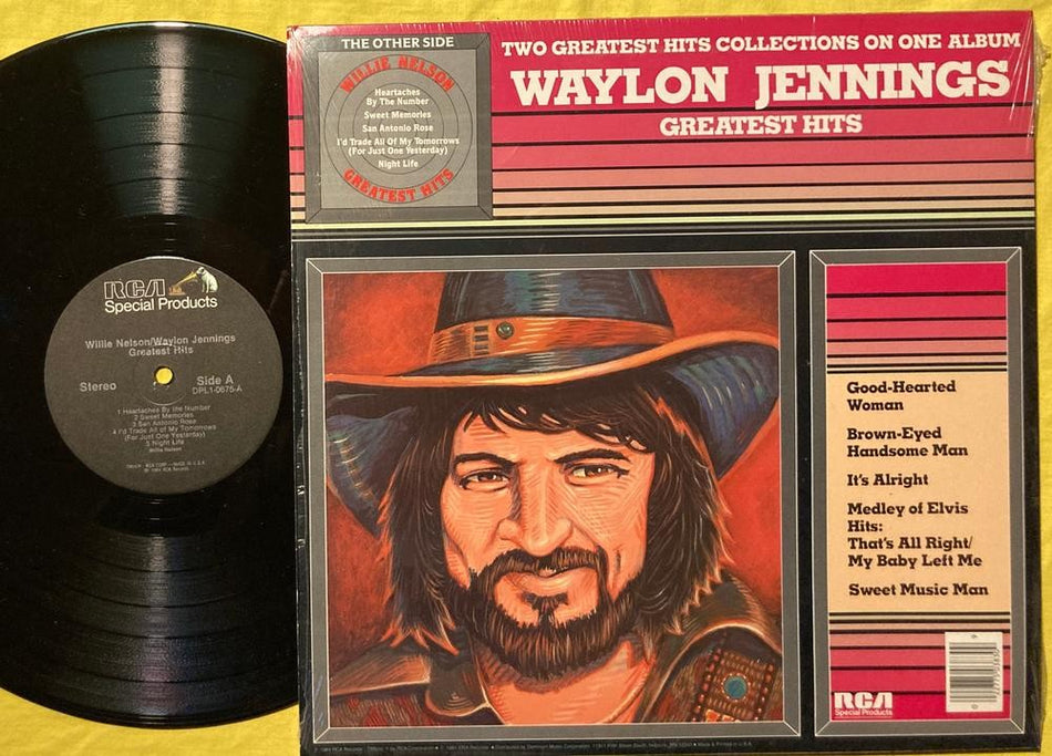 WILLIE NELSON & WAYLON JENNINGS GREATEST HITS~RARE 1984 RCA LP~SHRINK~NM-/NM