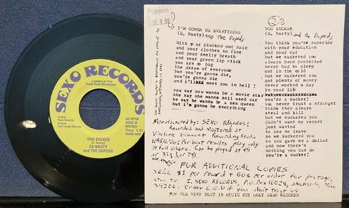 ED NASTY AND THE DOPEDS I'M GONNA BE EVERYTHING~NM 2011 7' 45 RPM SNGL RE~PUNK