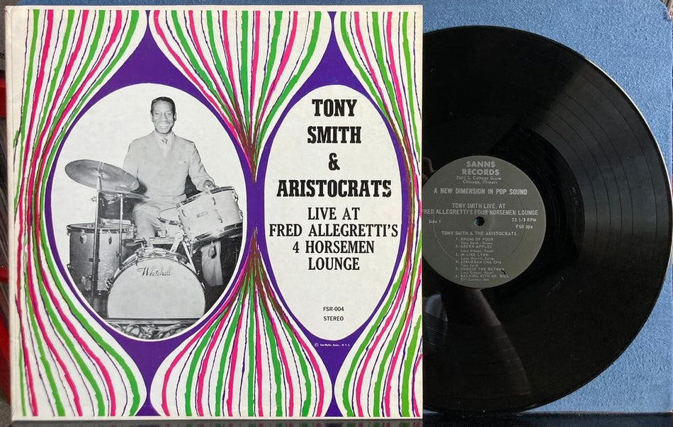 TONY SMITH ARISTOCRATS LIVE FRED ALLEGRETTI'S HORSEMAN LOUNGE~SIGNED PVT LBL LP
