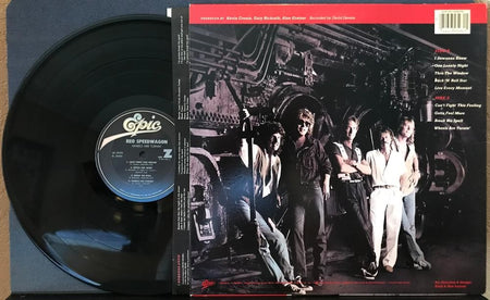 REO SPEEDWAGON WHEELS ARE TURNIN~ORG 1984 EPIC PITMAN FIRST PRESS LP w/INNER SLV