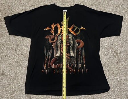 NILE BAND T-SHIRT~BLACK SEEDS OF VENGEANCE~ORIGINAL~XL~BLACK~EXC COND~CYGNUS