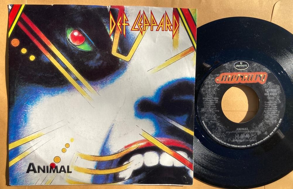 DEF LEPPARD ANIMAL/ I WANNA BE YOUR HERO~ORG 1987 MASTERDISK PICTURE SLEEVE~SVG+