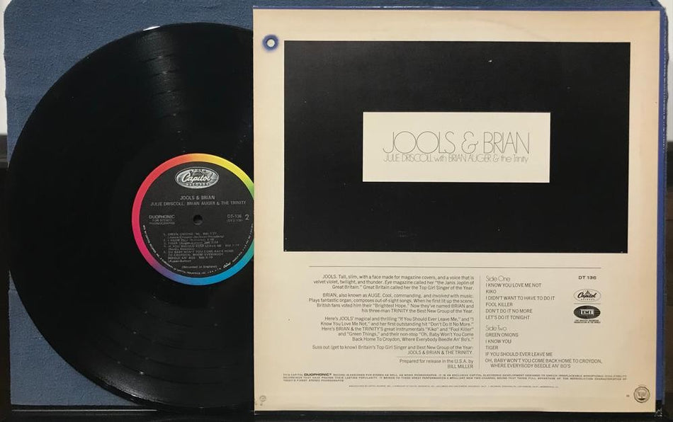 JOOLS AND BRIAN~JULIE DRISCOOL~BRIAN AUGER~TRINITY~1968 CAPITIOL LA 1st PRESS LP