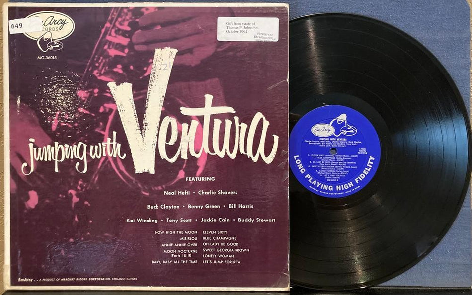 CHARLIE VENTURA JUMPING WITH VENTURA~ORIG 1955 EMARCY MONO DEEP GROOVE LP~JAZZ