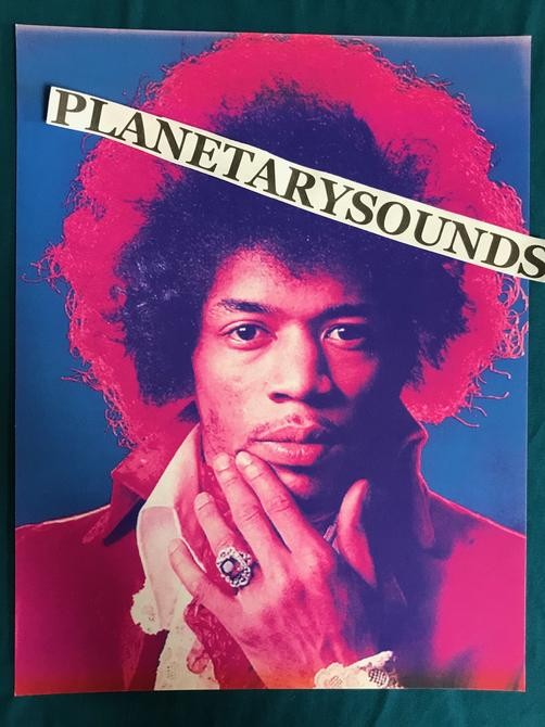 JIMI HENDRIX BLUE and PINK PORTRAIT~8.5x11 REPRO~PSYCHEDELIC ACID DRENCHED ROCK