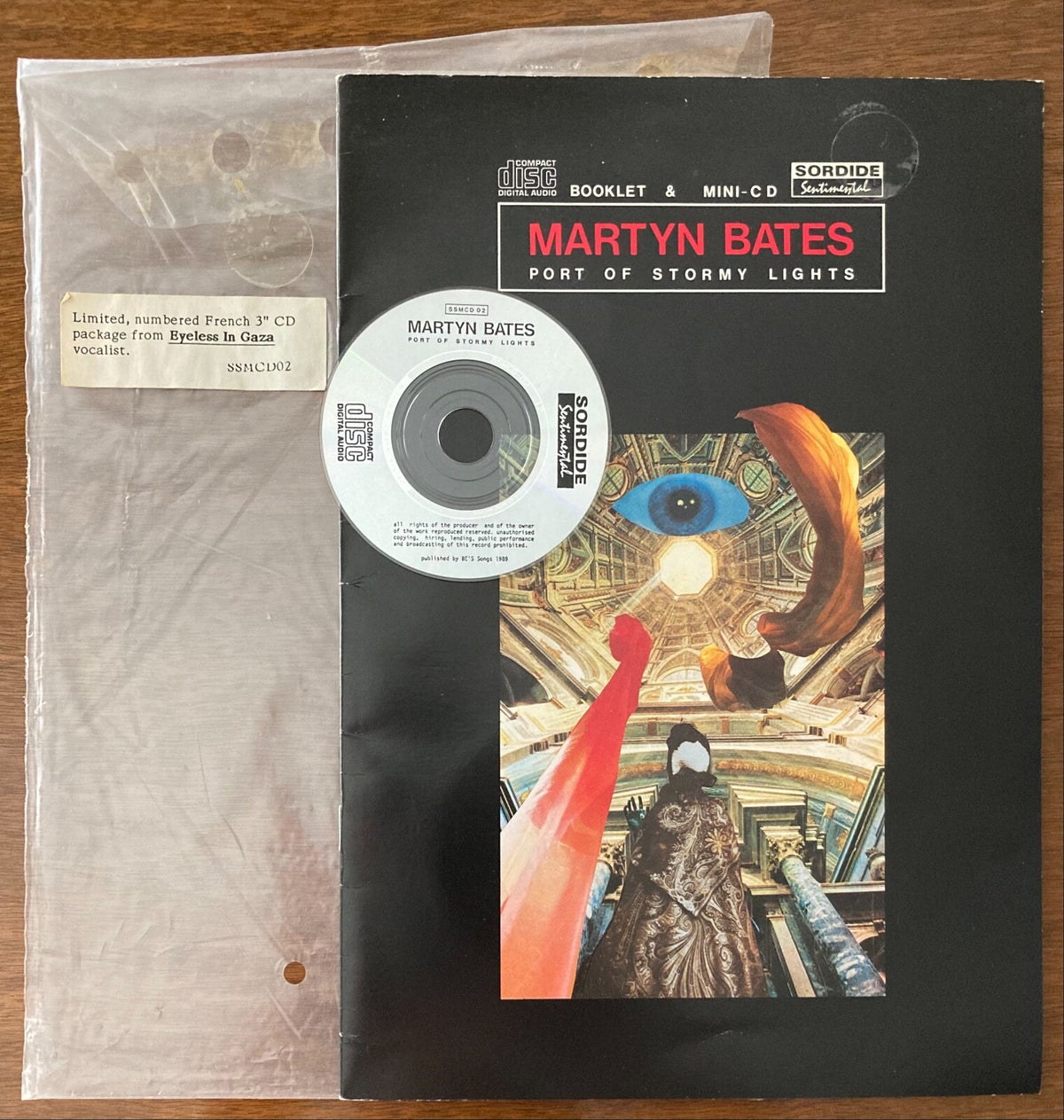 MARTYN BATES PORT OF STORMY LIGHTS~'90 SORDIDE FRANCE LMTD EDITION BOOK +MINI CD