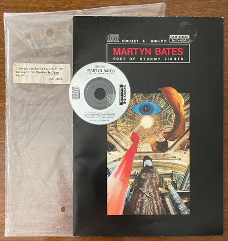 MARTYN BATES PORT OF STORMY LIGHTS~'90 SORDIDE FRANCE LMTD EDITION BOOK +MINI CD