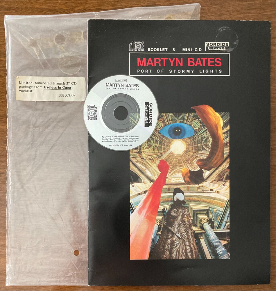 MARTYN BATES PORT OF STORMY LIGHTS~'90 SORDIDE FRANCE LMTD EDITION BOOK +MINI CD