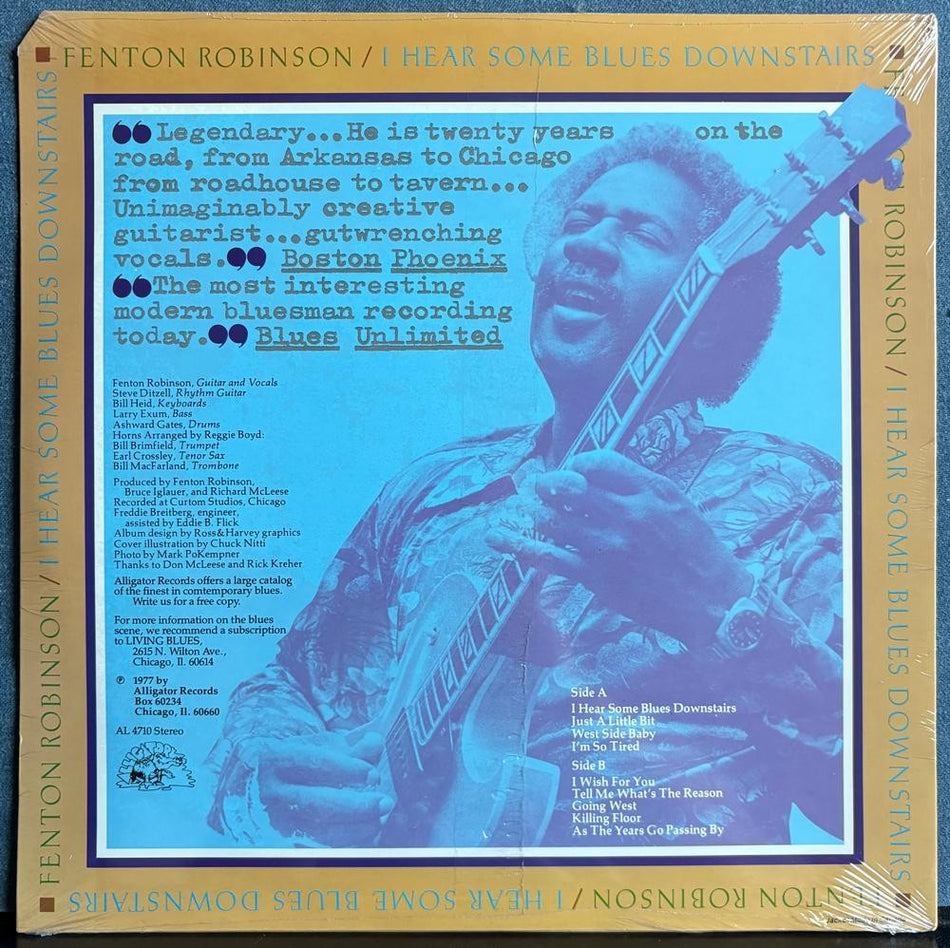 FENTON ROBINSON I HEAR SOME BLUES DOWNSTAIRS~SEALED OG 1977 ALLIGATOR LP~CHICAGO