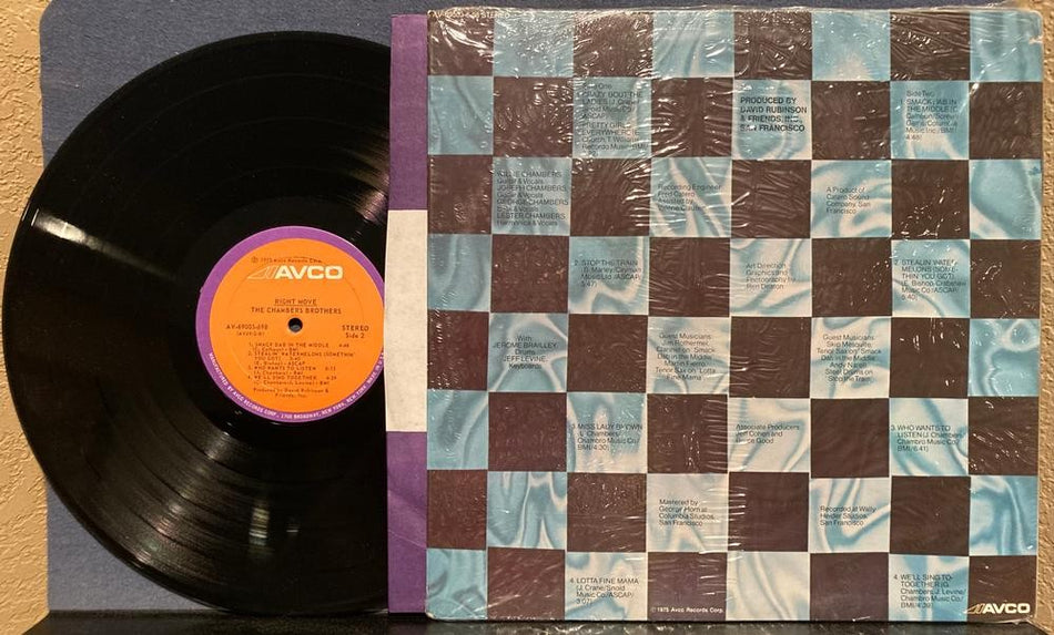 THE CHAMBERS BROTHERS RIGHT MOVE~NM 1975 AVCO FIRST PRESS LP w/SHRINK +LBL INNER