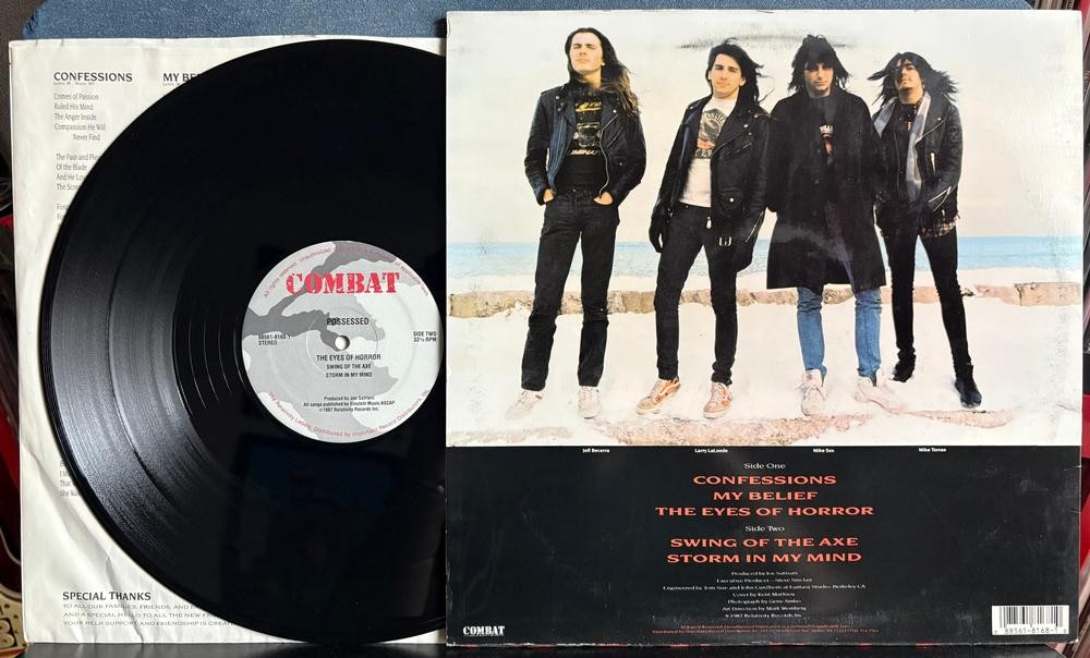 POSSESSED THE EYES OF HORROR EP~ORIG 1987 COMBAT 1st PRESS LP w/INNER SLV~THRASH