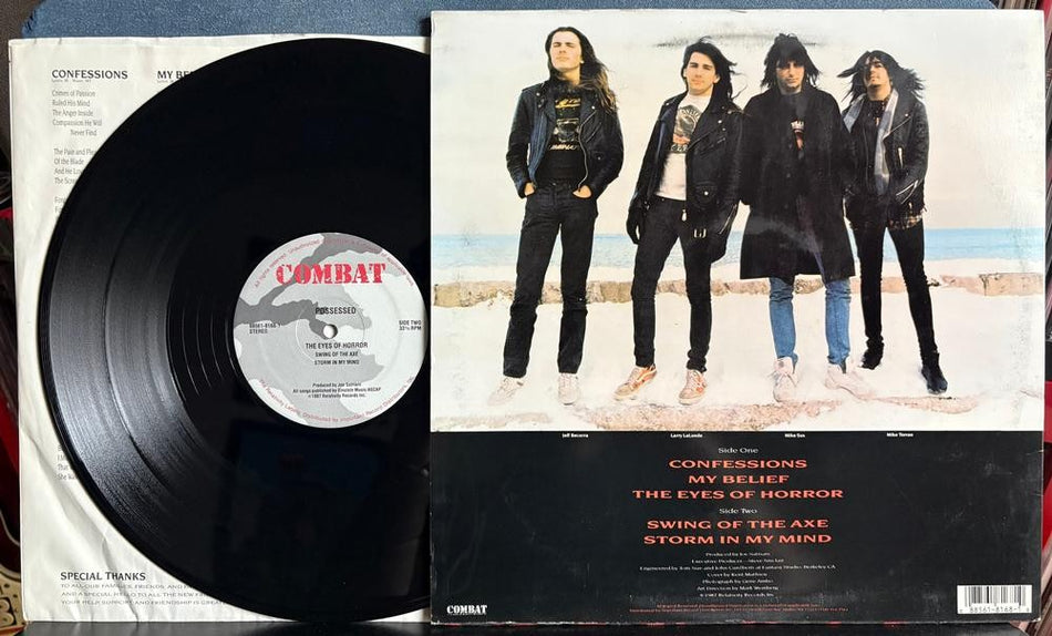 POSSESSED THE EYES OF HORROR EP~ORIG 1987 COMBAT 1st PRESS LP w/INNER SLV~THRASH