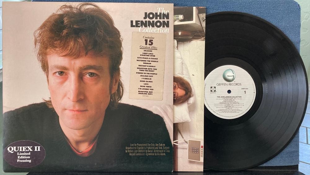 THE JOHN LENNON COLLECTION~RARE VG++ LMTD QUIEX II PROMO LP w/HYPE~INNER~BEATLES