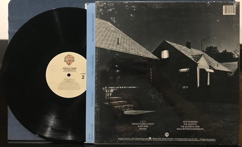 DONALD FAGEN NIGHTFLY~1983 WB LOGO LABEL REPRESS LP w/SHRINK~INNER~MASTERDISK RL