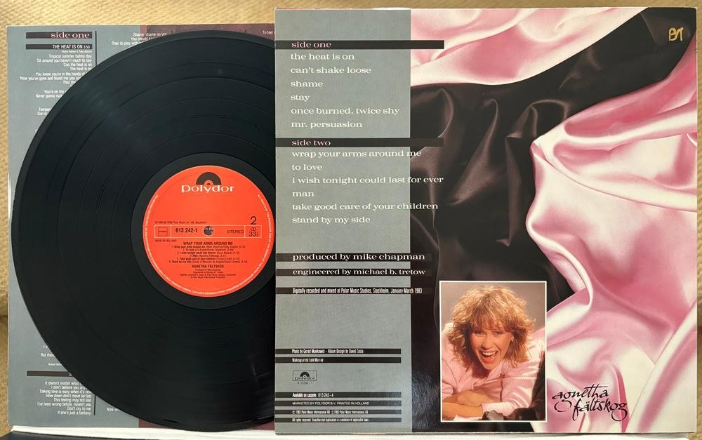 AGNETHA FALTSKOG WRAP YOUR ARMS AROUND ME~1983 HOLLAND 1st PRESS LP w/INNER~ABBA