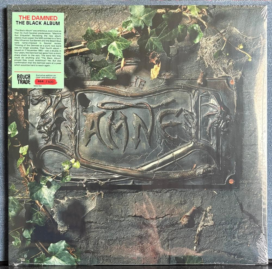 DAMNED~THE BLACK ALBUM~SEALED NUMBERED LMTD 2021 ROUGH TRADE UK CLEAR/BLACK 2-LP
