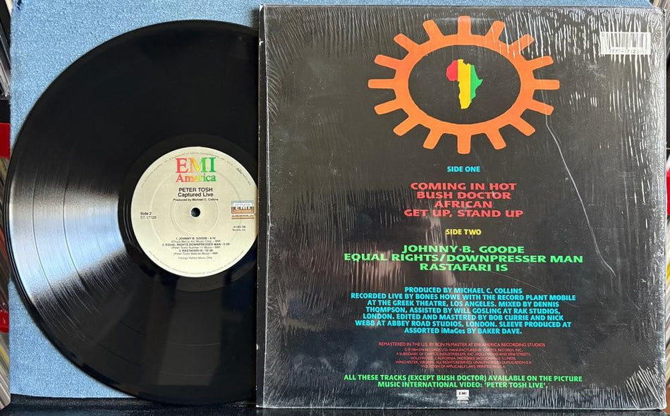 PETER TOSH CAPTURED LIVE~NM ORIG 1984 EMI AMERICA LP w/SHRINK-WRAP~ROOTS REGGAE