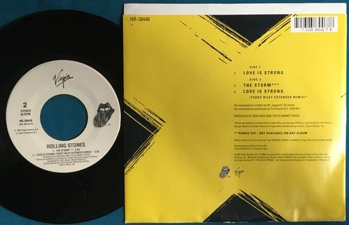 ROLLING STONES LOVE IS STRONG~UNPLAYED 1994 QUIEX AUDIOPHILE PICTURE SLEEV 45 7"