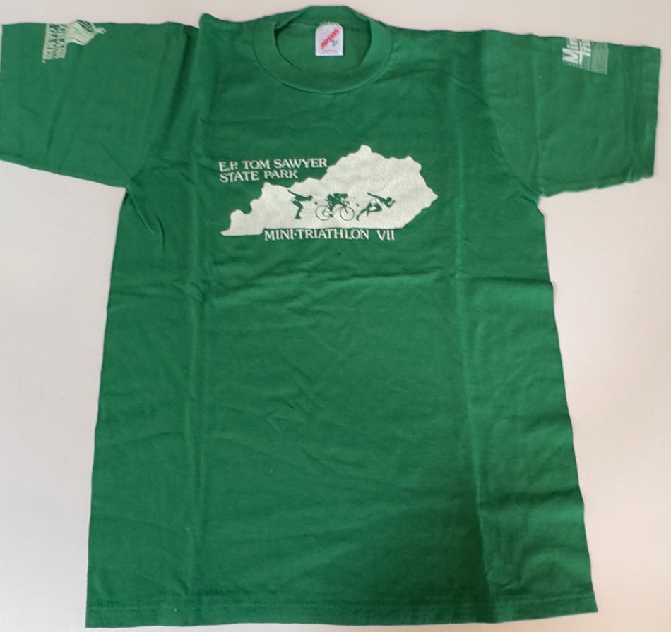 1980s EP TOM SAWYER ST PARK MINI-TRIATHLON VII T-SHIRT~SNGL STITCH~MED~KENTUCKY