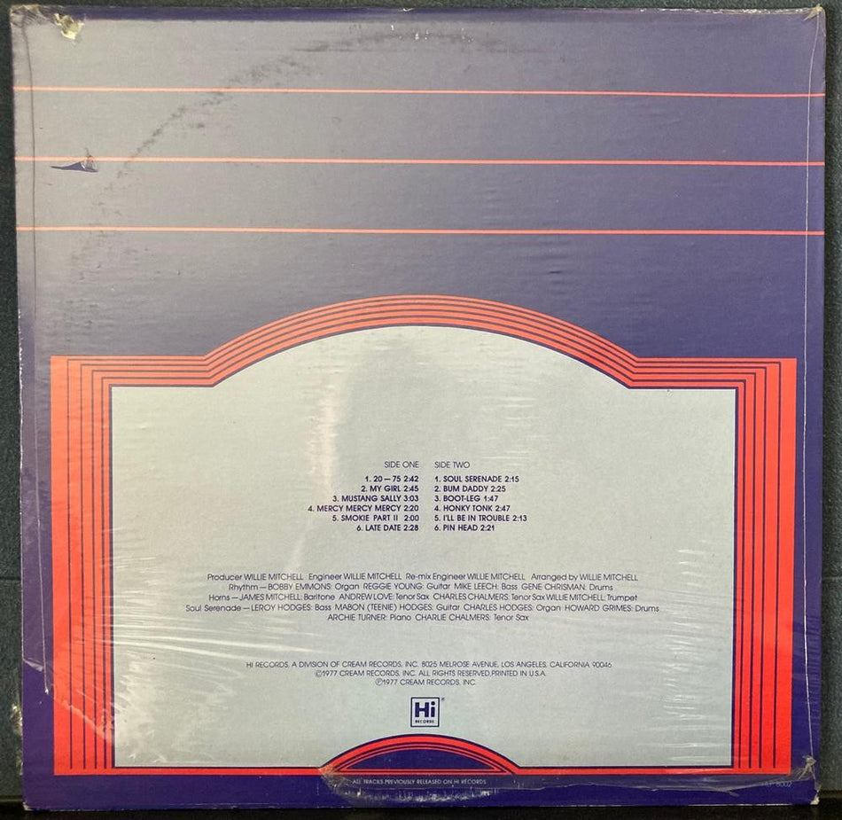 WILLIE MITCHELL LIVE~RESEALED 1977 HI RECORDS REISSUE LP~SPLIT SHRINK~FUNK~SOUL