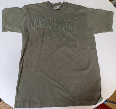 VTG 1980s GRAND CANYON RAISED LETTER  T-SHIRT~LRG GREEN FOTL~SINGLE STITCH~EXC