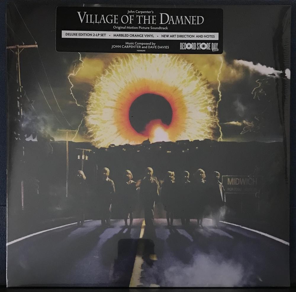 VILLAGE OF THE DAMNED OST SOUNDTRACK~SEALED RSD 2021 ORANGE MARBLE 2LP~CARPENTER